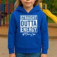 Straight Outta Energy Mom Life Cool Gift Kids Hoodie thumb 3