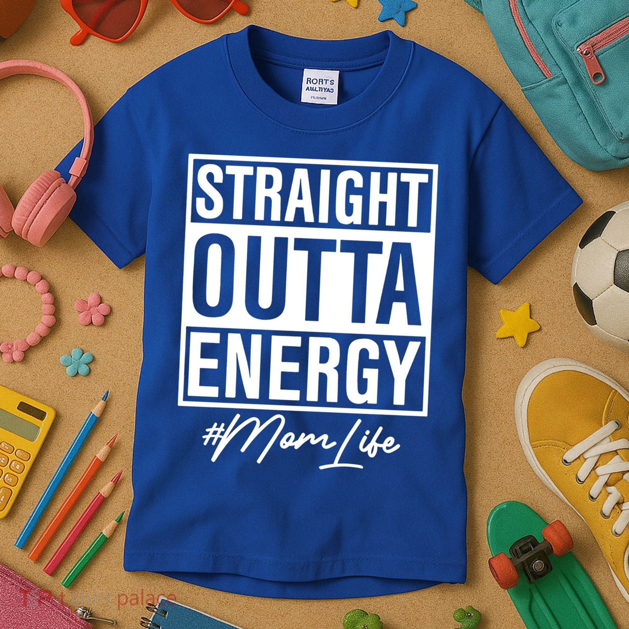 Straight Outta Energy Mom Life Cool Gift Kids T-Shirt
