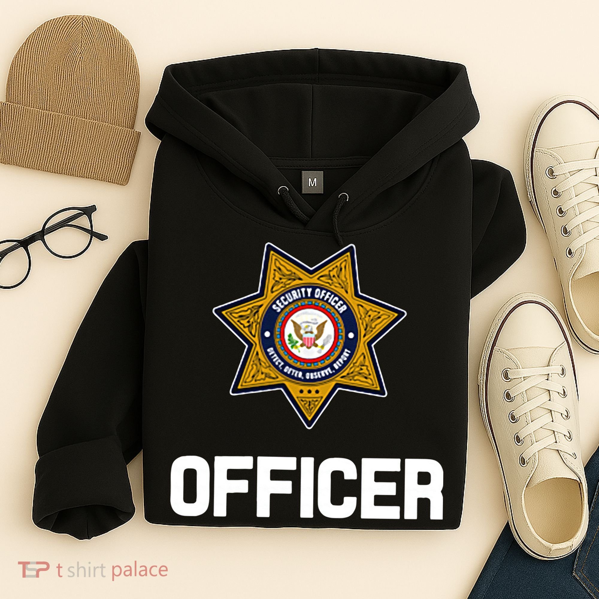 Security Officer Enforcement Badge Police Guards Duty Hoodie