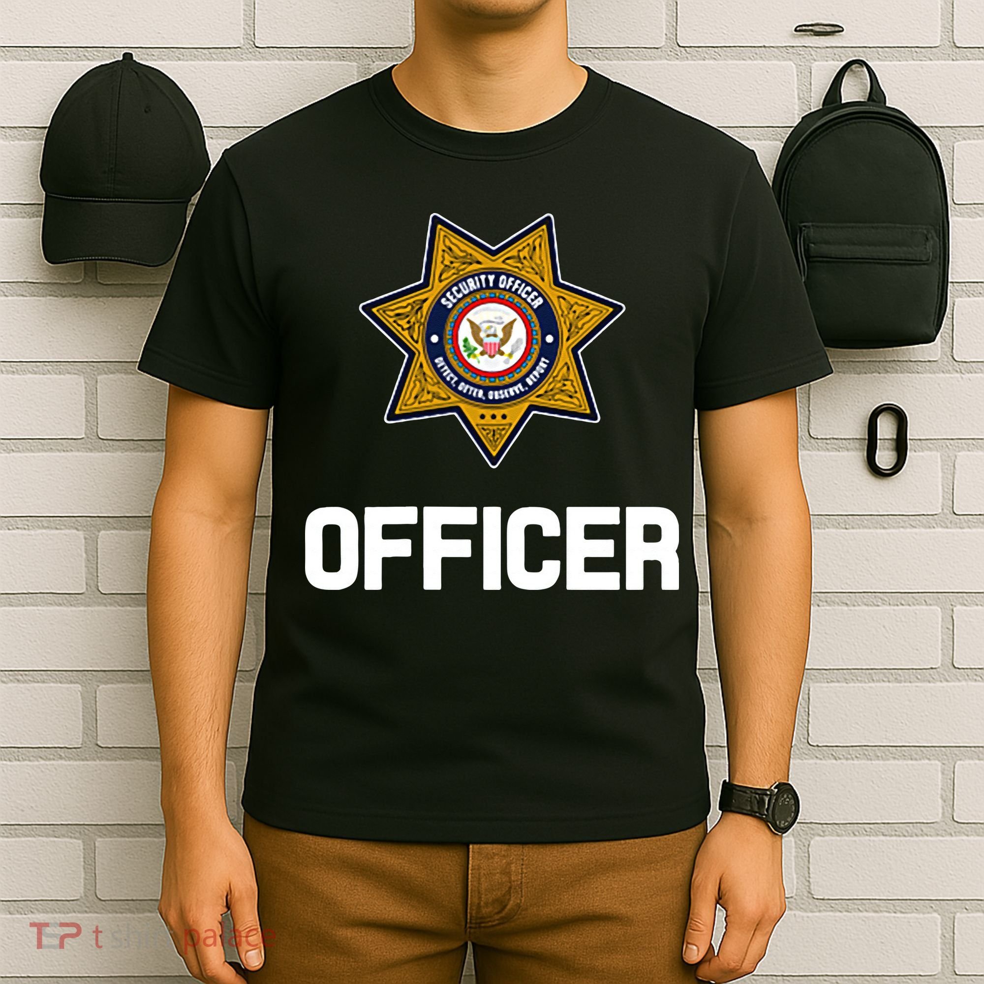 Security Officer Enforcement Badge Police Guards Duty T-Shirt
