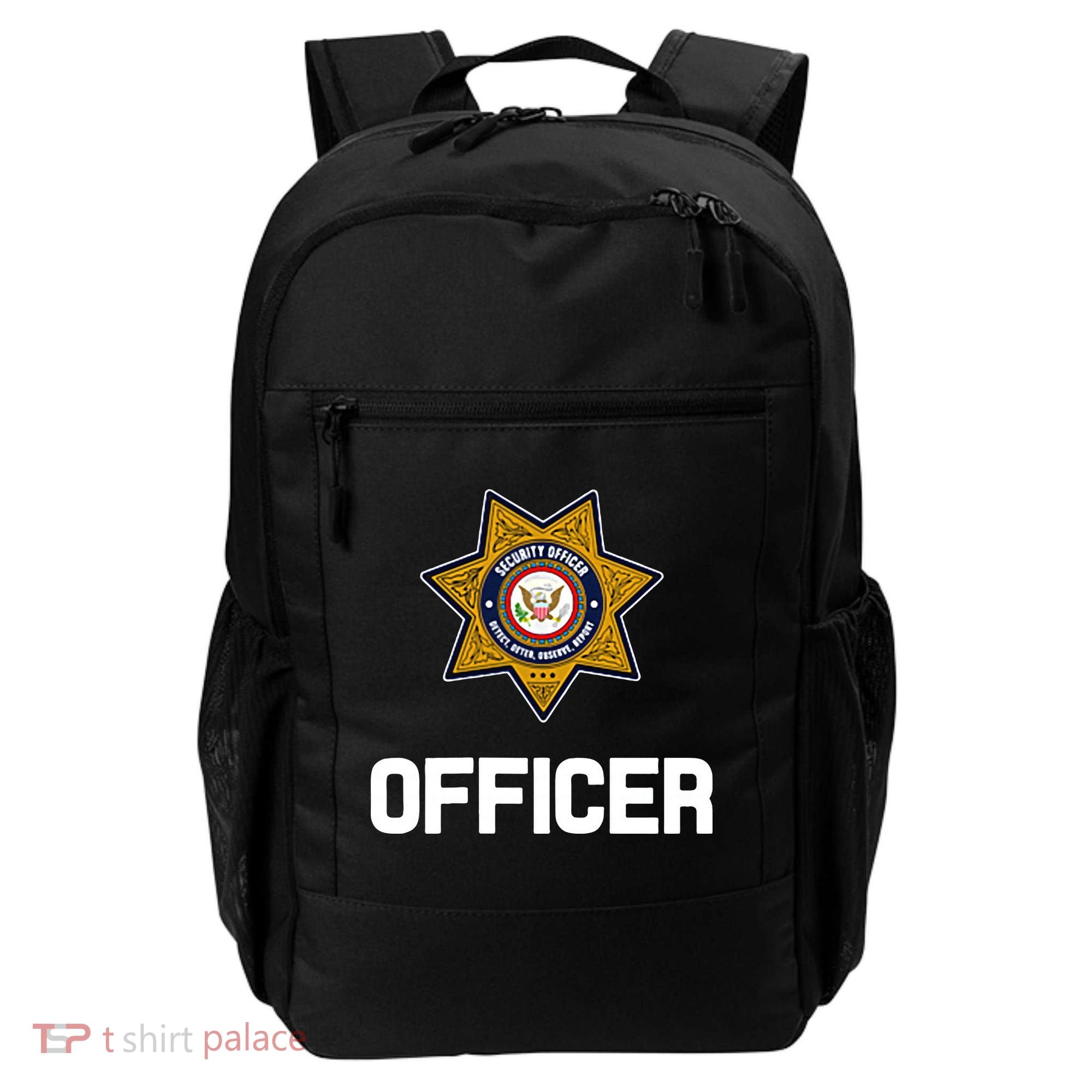 Security Officer Enforcement Badge Police Guards Duty Backpack