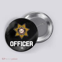Security Officer Enforcement Badge Police Guards Duty Button thumb 0