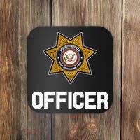 Security Officer Enforcement Badge Police Guards Duty Coaster thumb 0
