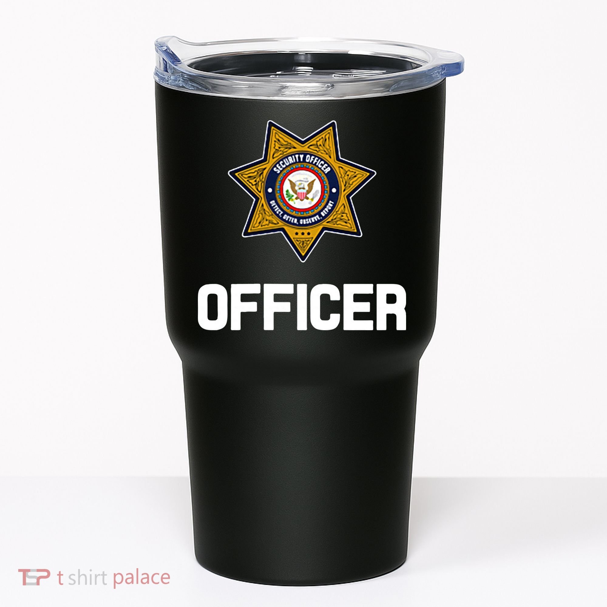 Security Officer Enforcement Badge Police Guards Duty Tumbler