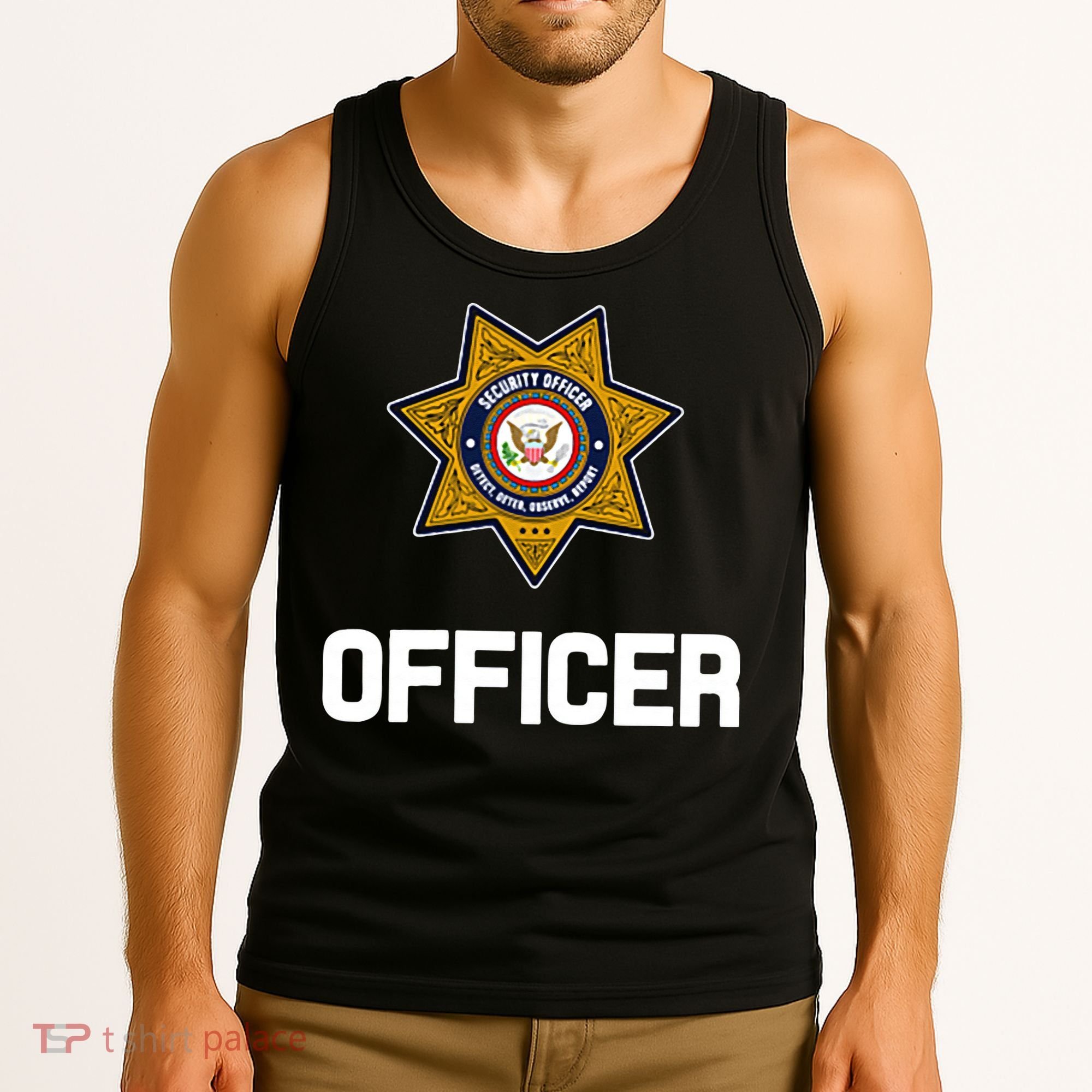 Security Officer Enforcement Badge Police Guards Duty Tank Top