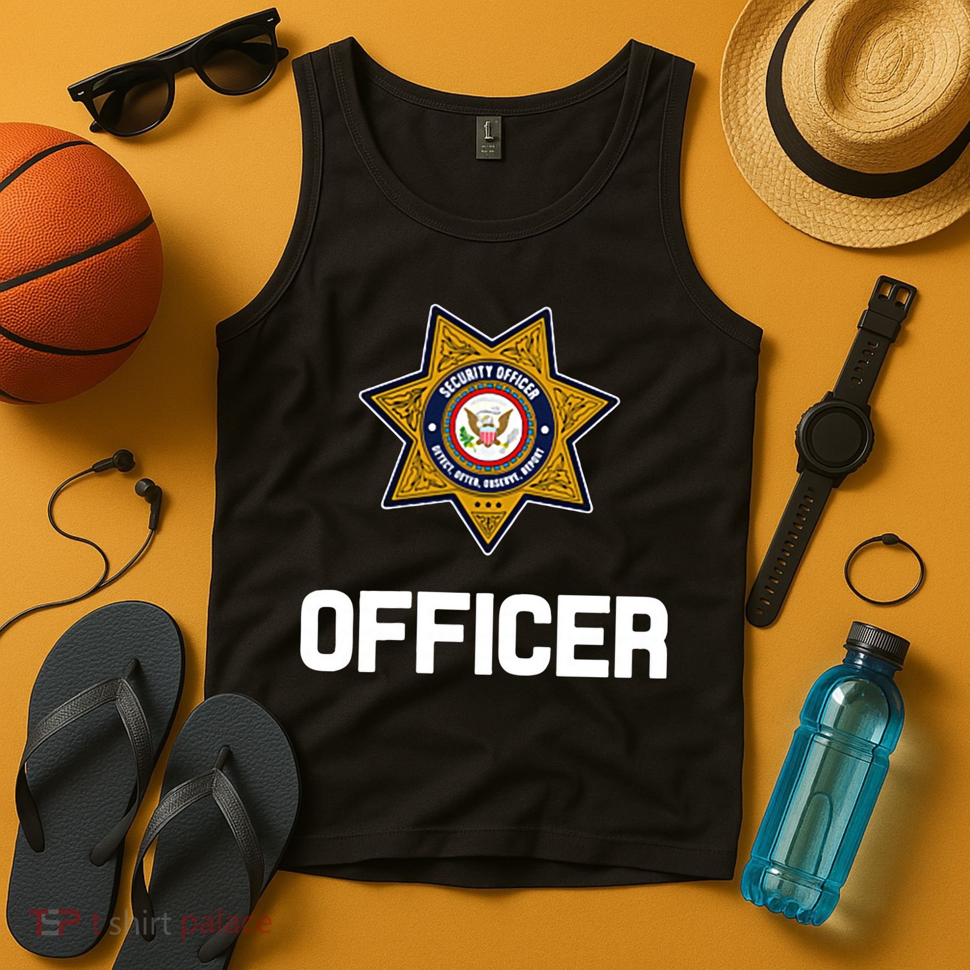 Security Officer Enforcement Badge Police Guards Duty Tank Top