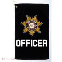 Security Officer Enforcement Badge Police Guards Duty Golf Towel thumb 0