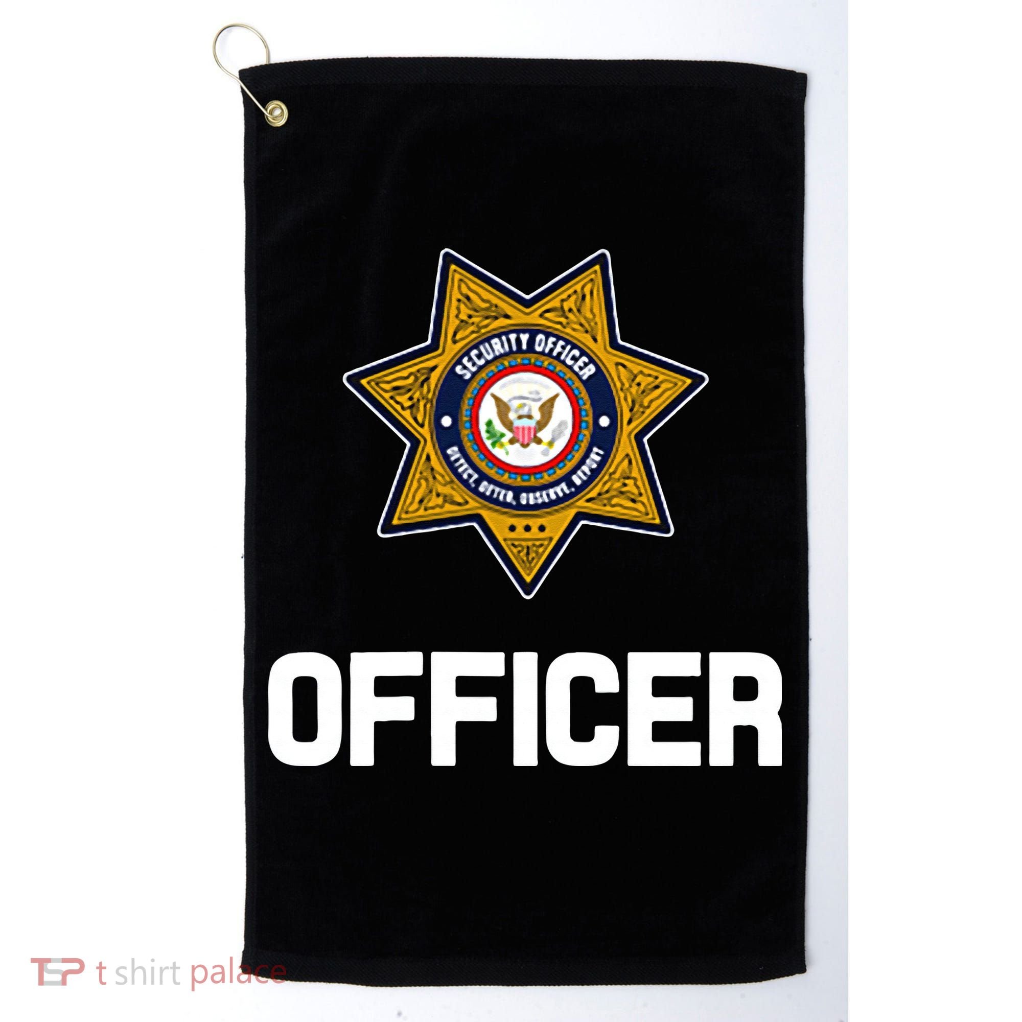 Security Officer Enforcement Badge Police Guards Duty Golf Towel