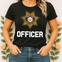 Security Officer Enforcement Badge Police Guards Duty Women's T-Shirt thumb 2