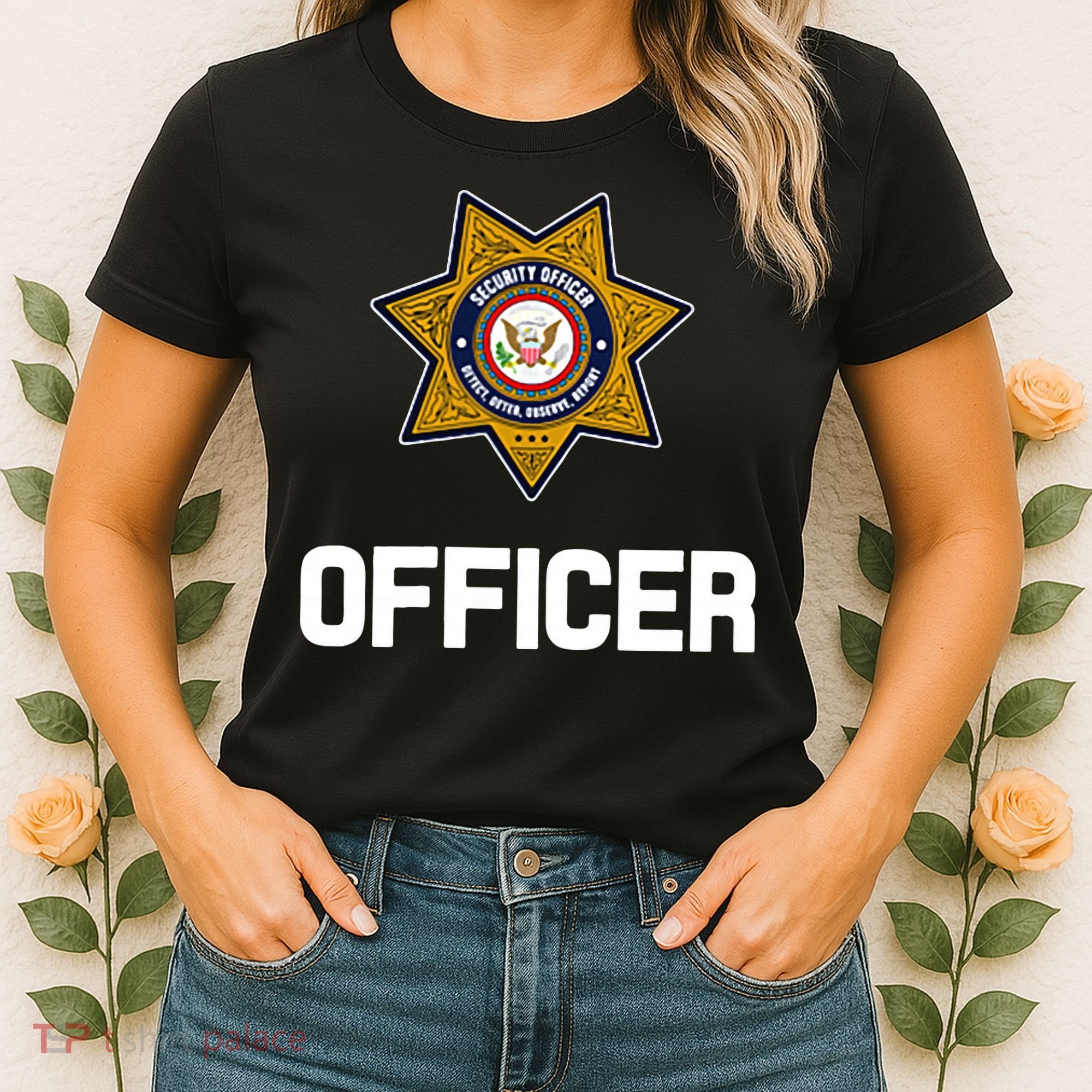 Security Officer Enforcement Badge Police Guards Duty Women's T-Shirt