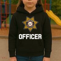 Security Officer Enforcement Badge Police Guards Duty Kids Hoodie thumb 3