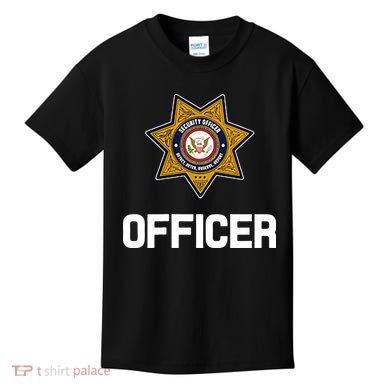 Security Officer Enforcement Badge Police Guards Duty Kids T-Shirt
