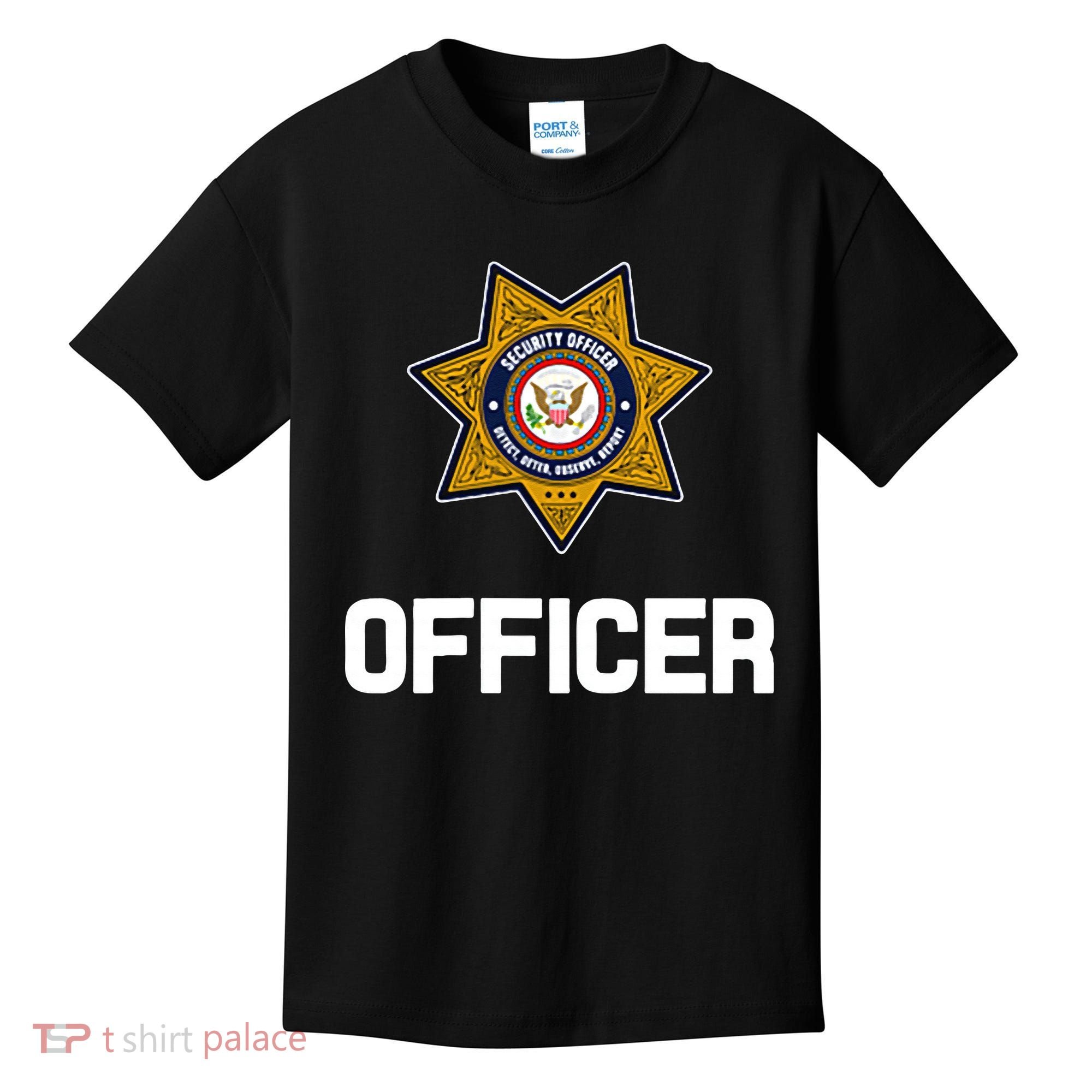 Security Officer Enforcement Badge Police Guards Duty Kids T-Shirt