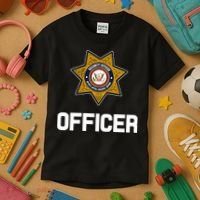 Security Officer Enforcement Badge Police Guards Duty Kids T-Shirt thumb 3