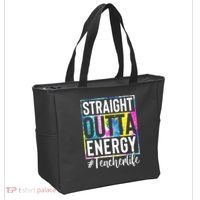 Straight Outta Energy Teacherlife Tote Bag thumb 2