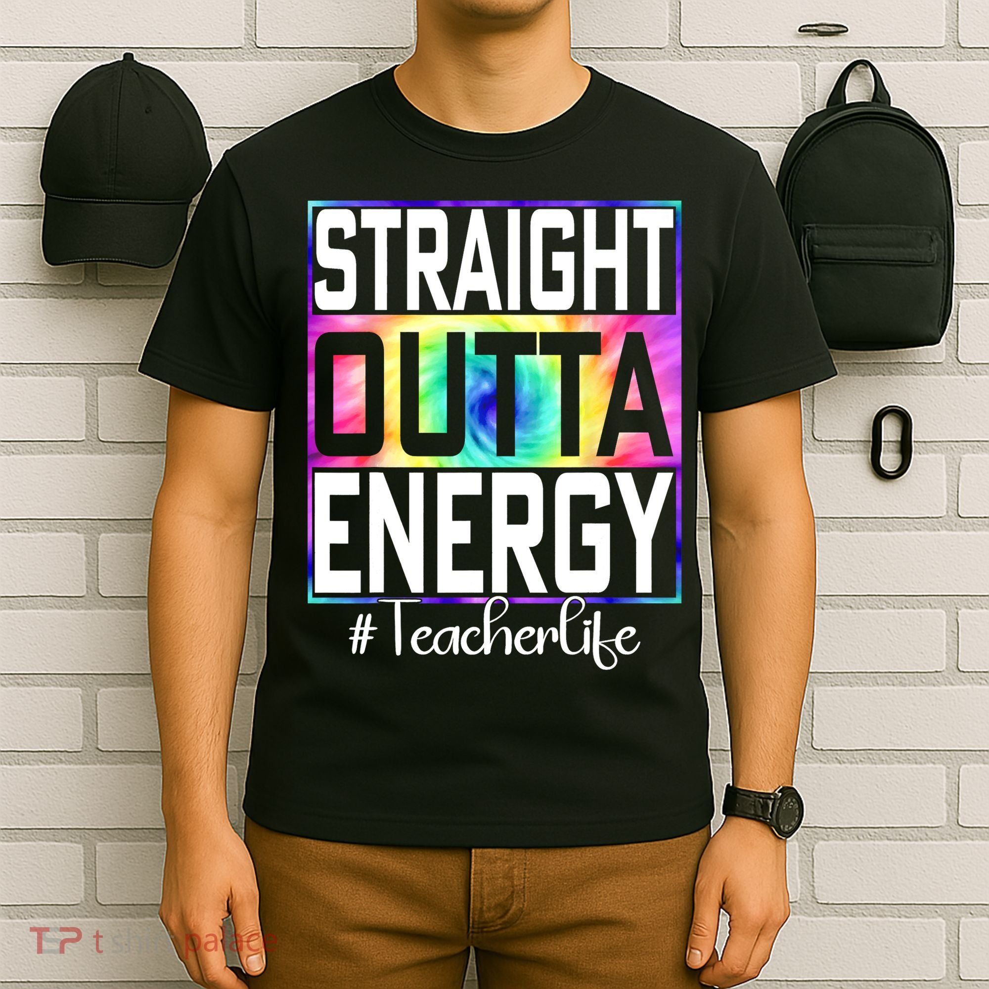 Straight Outta Energy Teacher Life Gifts Funny T-Shirt