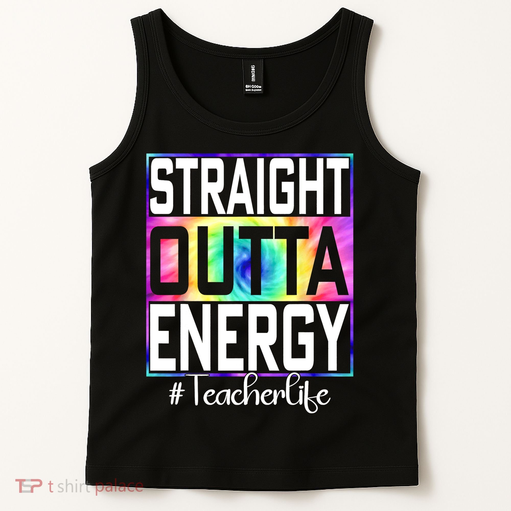 Straight Outta Energy Teacher Life Gifts Funny Tank Top