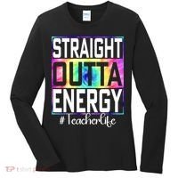 Straight Outta Energy Teacher Life Gifts Funny Women's Long Sleeve Shirt thumb 0