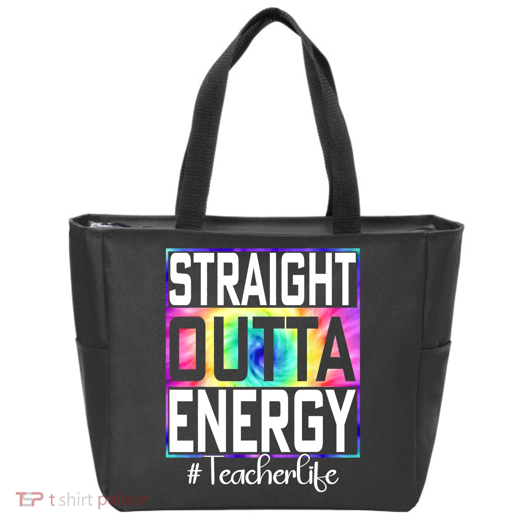 Straight Outta Energy Teacher Life Gifts Funny Tote Bag