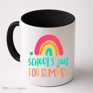 Schools Out For Summer Cute Rainbow Coffee Mug
