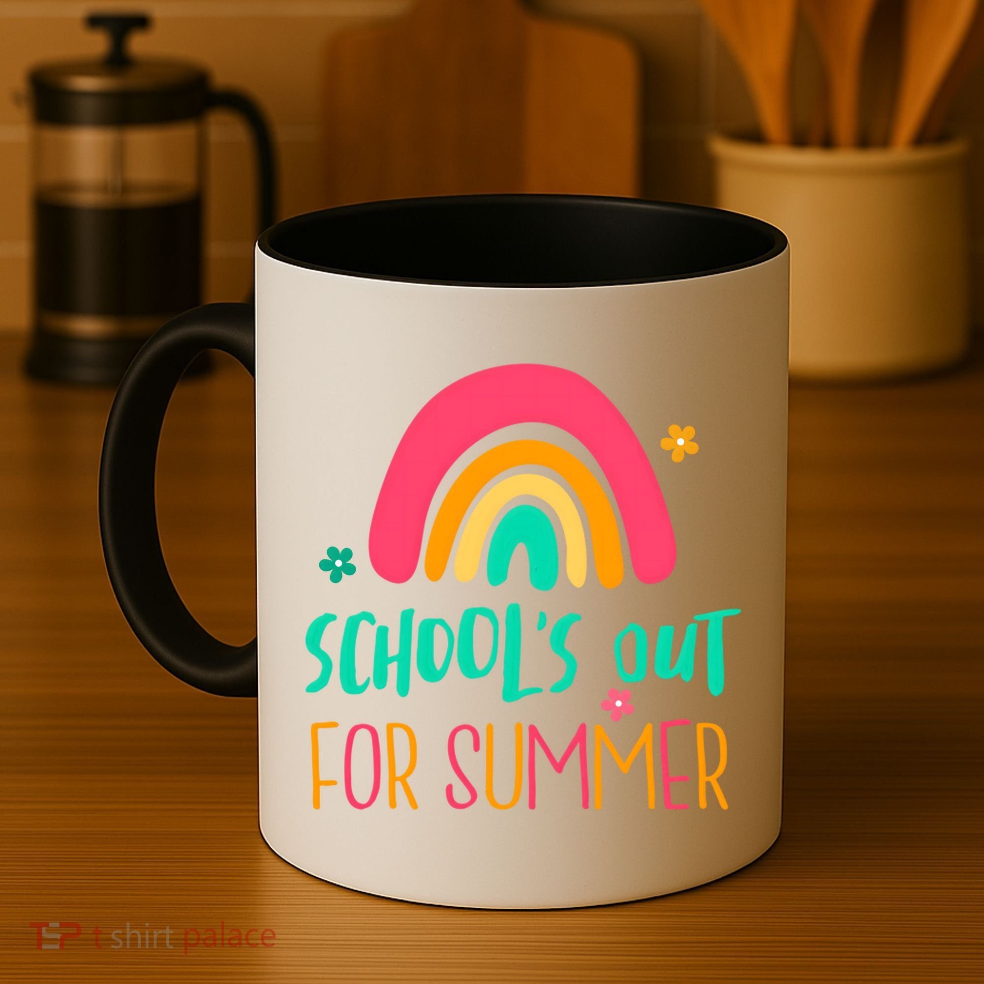 Schools Out For Summer Cute Rainbow Coffee Mug