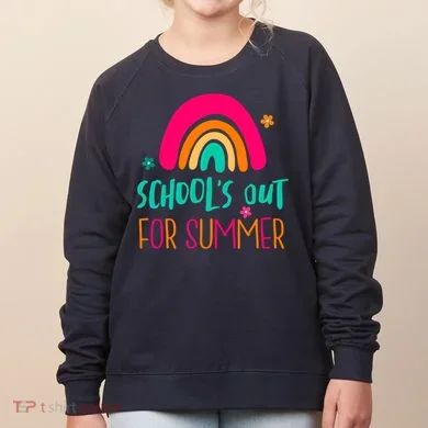 Schools Out For Summer Cute Rainbow Women's Sweatshirt