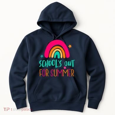 Schools Out For Summer Cute Rainbow Hoodie