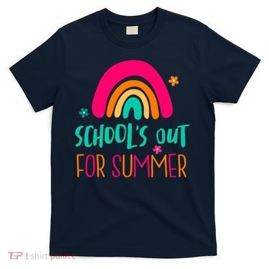 Schools Out For Summer Cute Rainbow T-Shirt