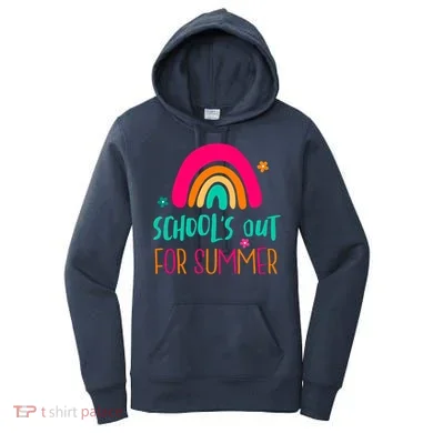 Schools Out For Summer Cute Rainbow Women's Hoodie