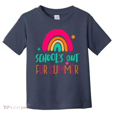 Schools Out For Summer Cute Rainbow Toddler T-Shirt