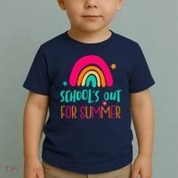 Schools Out For Summer Cute Rainbow Toddler T-Shirt thumb 2