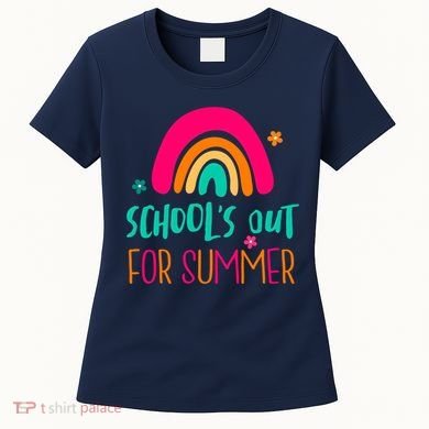 Schools Out For Summer Cute Rainbow Women's T-Shirt