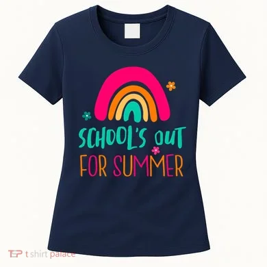 Schools Out For Summer Cute Rainbow Women's T-Shirt