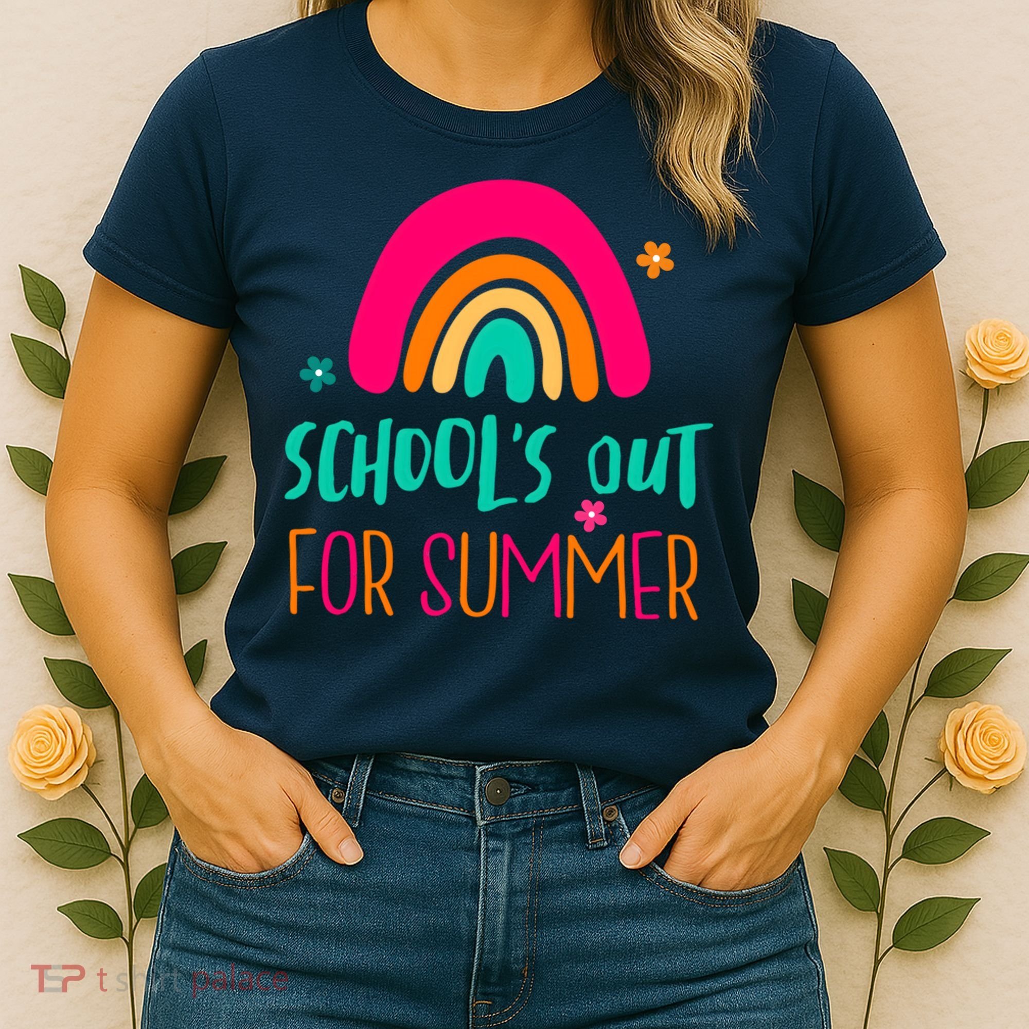 Schools Out For Summer Cute Rainbow Women's T-Shirt