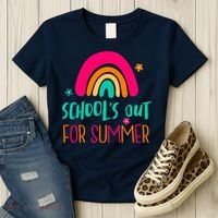 Schools Out For Summer Cute Rainbow Women's T-Shirt thumb 3