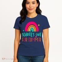 Schools Out For Summer Cute Rainbow Women's T-Shirt thumb 4