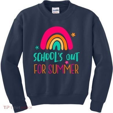 Schools Out For Summer Cute Rainbow Kids Sweatshirt