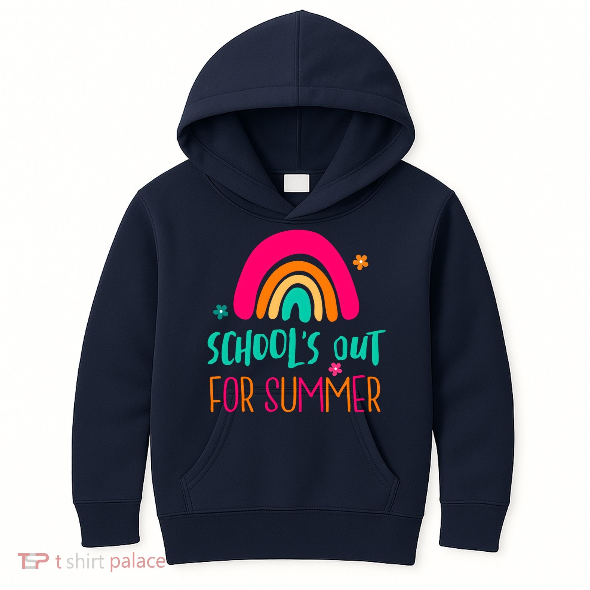 Schools Out For Summer Cute Rainbow Kids Hoodie