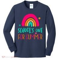 Schools Out For Summer Cute Rainbow Kids Long Sleeve Shirt thumb 0