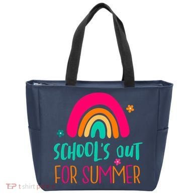Schools Out For Summer Cute Rainbow Tote Bag