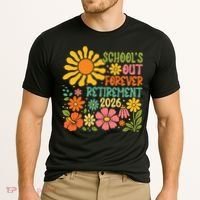 Schools Out Forever Retirement 2026 Retired Teacher Cooling Performance Crew T-Shirt thumb 2