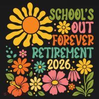 Schools Out Forever Retirement 2026 Retired Teacher Backpack thumb 2