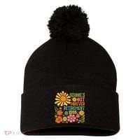 Schools Out Forever Retirement 2026 Retired Teacher Pom Pom 12in Knit Beanie thumb 0
