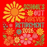 Schools Out Forever Retirement 2026 Retired Teacher Santa Hat thumb 1