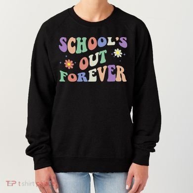 School's Out Forever Teacher Retirement Boho Flower Women's Sweatshirt