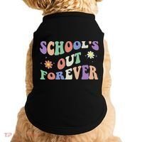 School's Out Forever Teacher Retirement Boho Flower Doggie Tank thumb 0