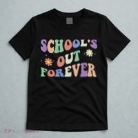 School's Out Forever Teacher Retirement Boho Flower T-Shirt thumb 5