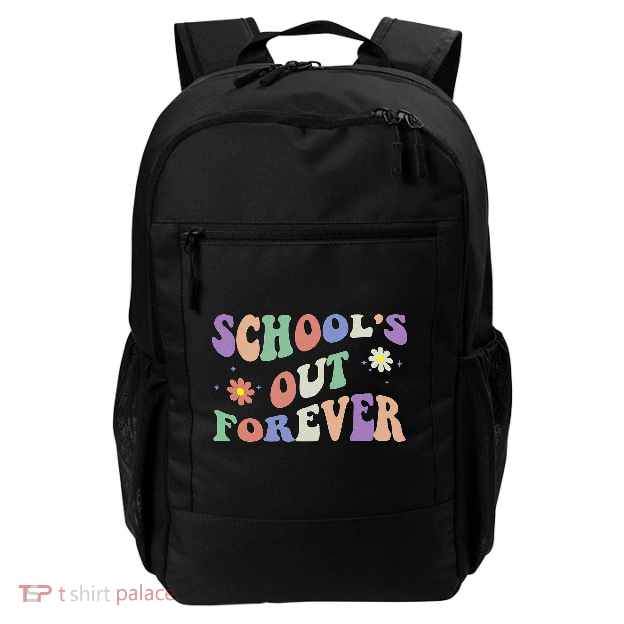 School's Out Forever Teacher Retirement Boho Flower Backpack
