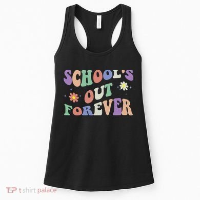 School's Out Forever Teacher Retirement Boho Flower Women's Tank Top