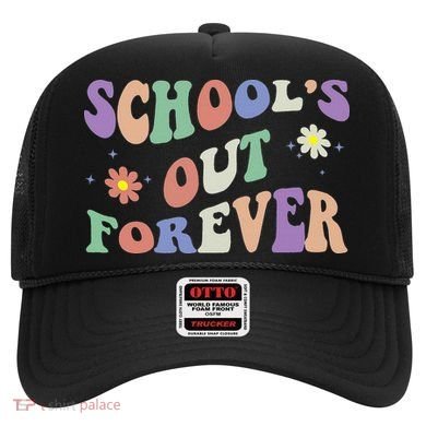 School's Out Forever Teacher Retirement Boho Flower Hat